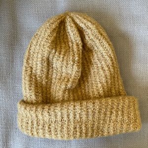 Free People Mustard Yellow Beanie Slouchy Boho